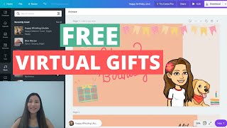 3 Free Virtual Gift Ideas ✨ Create a Personalised Digital Gift Using Canva and Bitmoji!