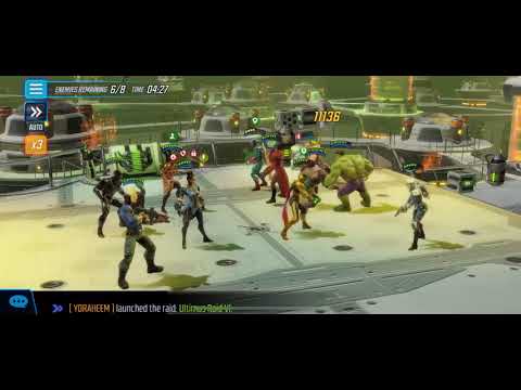 Marvel Strike Force: Ultimus VI Raid G3 - Medic Vs 136K Wakandians Team