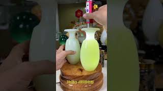 Cặp Lục Bình Ngọc Tự Nhiên Onyx Pakistan Liền Khối Trang Trí Phong Thuỷ