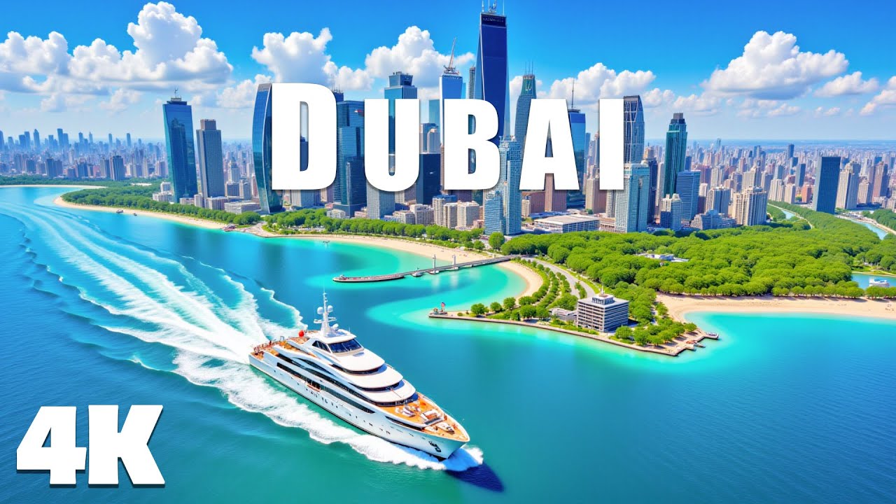 [4K] Dubai City of Dreams 🌴 Cinematic Skyline & Desert Oasis Aerial