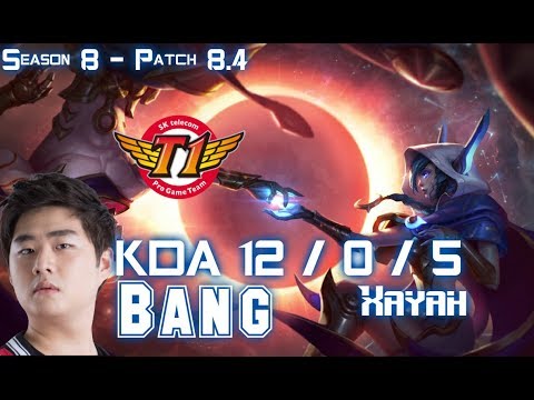 SKT T1 Bang XAYAH vs ASHE ADC - Patch 8.4 KR Ranked