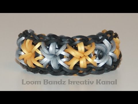Loom Bandz Sternen Armband, Anleitung deutsch