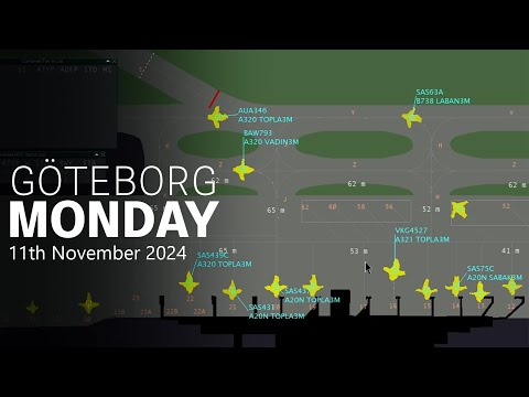 BUSY RWY 03 OPS AT GOTHENBURG! Göteborg Monday Event | ATC ONLY: Landvetter Ground ESGG_GND 121.905