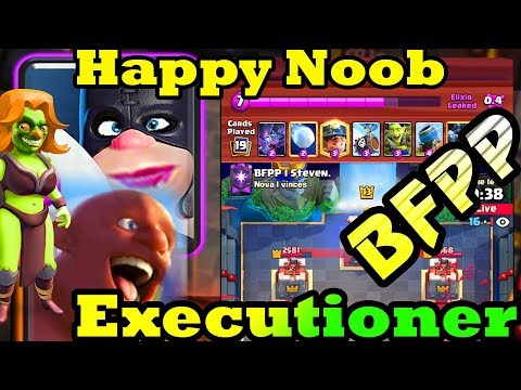 Happy Noob 6400+ hog Splashers Cycle Deck gameplays - Clash Royale