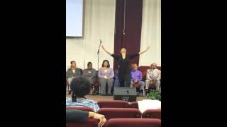 Kimberly ministering Jonathan McReynolds' Lovin' Me