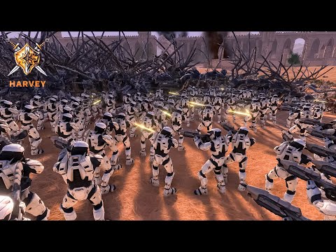 10.000 Dragons vs 18.000 Halo Spartans- Ultimate Epic Battle Simulator 2- UEBS 2
