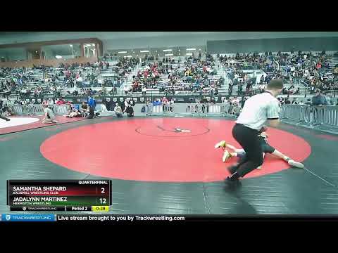 65-70 Lbs Quarterfinal - Samantha Shepard, Kalispell Wrestling Club Vs Jadalynn Martinez, Hermisto