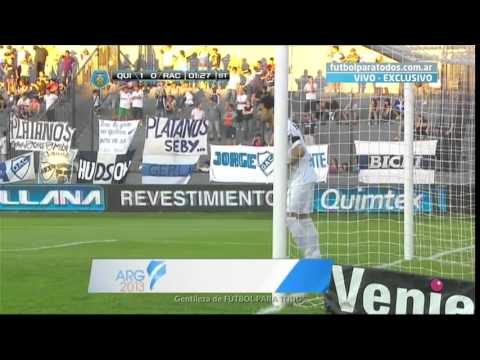 Fútbol en vivo. Quilmes - Racing. Fecha 16. Torneo Inicial 2013. Fútbol Para Todos.