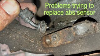 Best way to remove abs sensor that's stuck, Replacing ABS sensor, problems removing ABS sensor