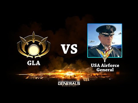 GLA VS USA Airforce General Naval Yard Brutal | Generals Evolution 0.3