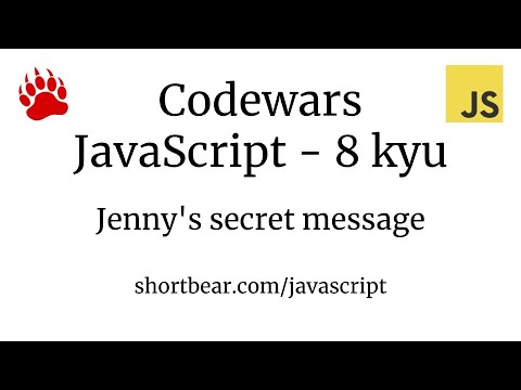 Codewars Javascript Jennys Secret Message