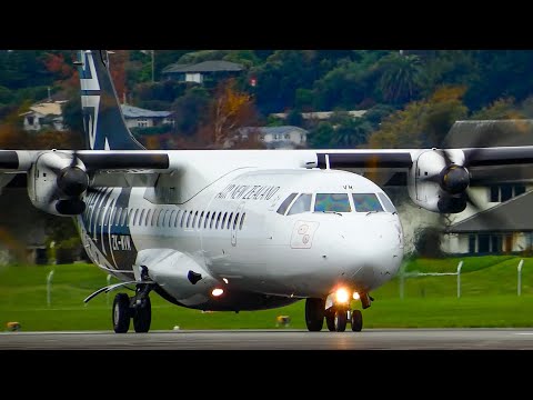 Smooth landing! Air New Zealand ATR 72-600 landing at Nelson Airport