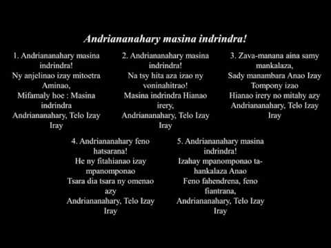 Andriananahary masina indrindra!