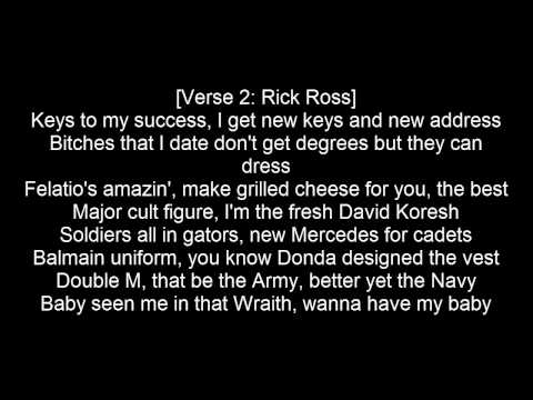 Sanctified - Rick Ross ft. Big Sean & Kanye West (LYRICS ON SCREEN)