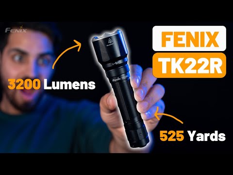 NEW Fenix TK22R 3200 lumens Tactical Flashlight! | Beam Test and Review
