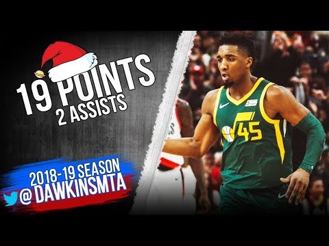 Donovan Mitchell Full Highlights in 2018 Christmas Jazz vs Blazers   19 Pts  FreeDawkins