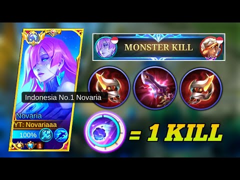 TOP 1 NOVARIA INTENSE MATCH SOLO RANKED | GLOBAL NOVARIA 1 HIT BUILD & EMBLEM 2023 (must try)