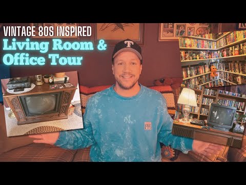 Vintage 80’s Inspired Living Room & Home Office Tour