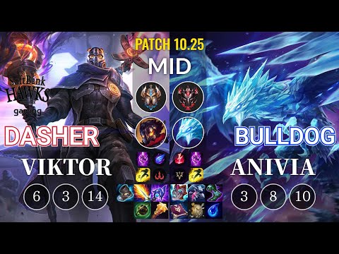 SHG Dasher Viktor vs BuLLDoG Anivia Mid - KR Patch 10.25