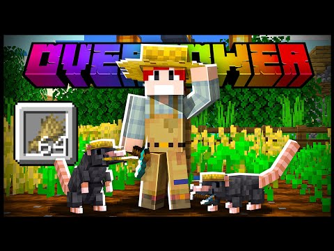 FOOD FARM USING RATS IN MINECRAFT!!  - Minecraft Overpower #5