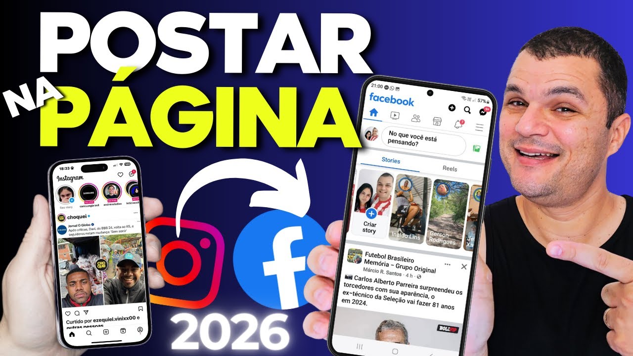 Como vincular e PUBLICAR DO INSTAGRAM para PÁGINA DO FACEBOOK - Nova Atualização 2024