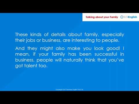 925 English Lesson 15   Talking about your Family in English   English Conversation Lessons 2