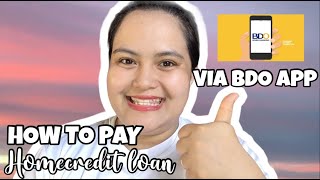 How To Pay Home Credit Loan Via BDO App l Leslie Orapa