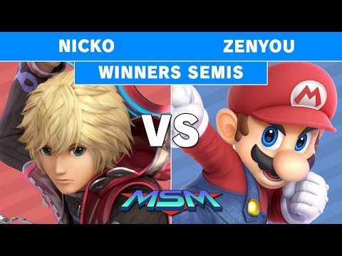 Smash Ultimate Tournament - MSM 178 FAD | Nicko (Shulk) vs Zenyou (Mario) Winners Semis