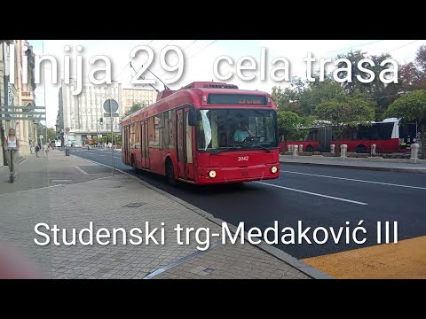 Linija 29:Studenski Trg-Medaković III (Cela trasa)