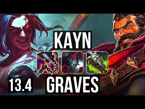 KAYN vs GRAVES (JNG) | 8/1/14, 1.4M mastery, 500+ games, Dominating | KR Grandmaster | 13.4