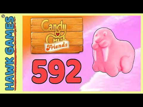 Candy Crush Friends Level 592 Hard (Animals mode) - 3 Stars Walkthrough, No Boosters