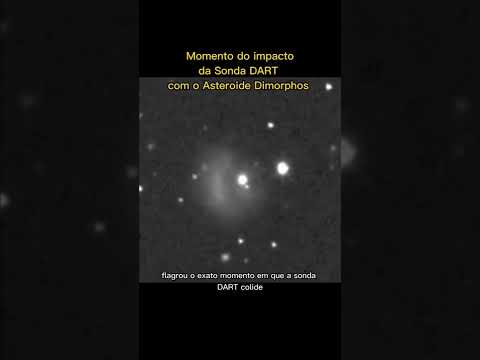 A Colisão da sonda DART com o Asteroide vista da Terra #shorts #astronomia #asteroide