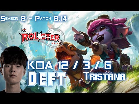 KT Deft TRISTANA vs EZREAL ADC - Patch 8.14 KR Ranked