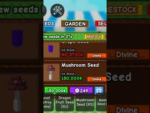 mushroom seed stock draw a gardenroblox#gruh garden