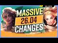NEW PATCH 26 04 CHANGES MASSIVE UPDATE League Of Legends