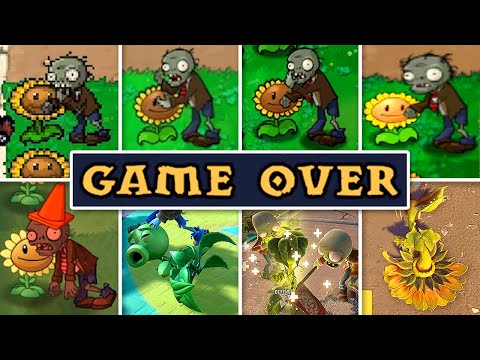 Evolution of Plants vs. Zombies Games Death Animations & Game Over Screens (2009 - 2025)
