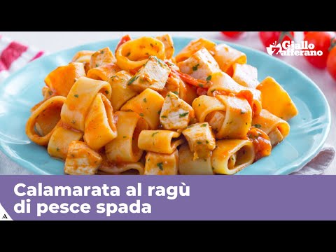 CALAMARATA WITH SWORDFISH RAGOUT: Quick and easy first course!