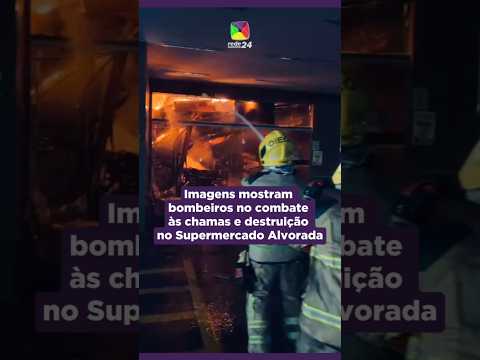 Imagens mostram estragos deixados por incêndio em supermercado de Pouso Alegre (MG)