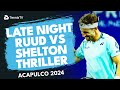 THRILLING Casper Ruud vs Ben Shelton Highlights | Acapulco 2024