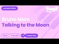 Bruno Mars - Talking to the Moon (Lower Key) Piano Karaoke