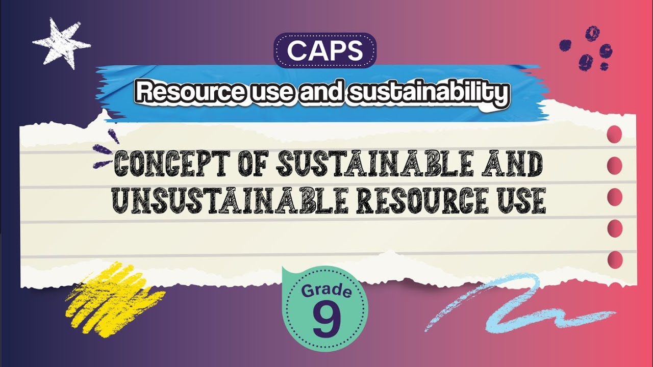 Concept of Sustainable and Unsustainable Resource Use