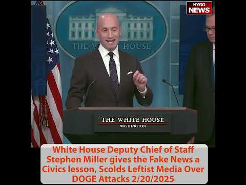 Miller gives Civics lesson & Scolds Leftist Media Over DOGE Attacks; DHS, DOJ, DOD will be used