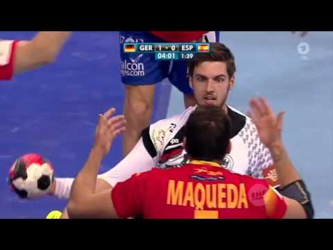 Handball EM 2016: Finale Deutschland vs. Spanien - 1. Halbzeit ohne Hymnen (ARD 31.01.2016) 360p