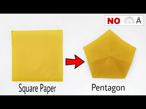 How to cut a PENTAGON from a Square Paper - 1065