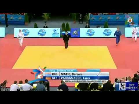 Judo 2013  European Championships Budapest: Matic (CRO) - Vargas-Koch (GER) [-70kg] bronze
