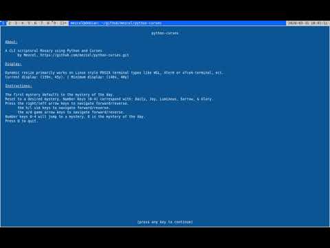 python-curses (quick demo)
