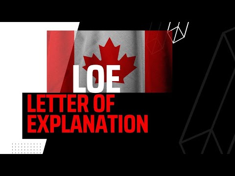 LOE Letter of Explanation POF Canada | Proof of funds