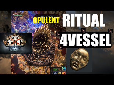 [PoE 3.19] 4x RITUAL VESSELS IS SO MANY MONSTERS in Lake of Kalandra League - FAST & FUN - 1099