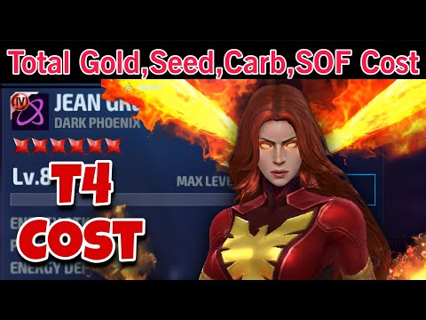jean grey t4 cost | total gold,seed,carb,sof cost | marvel future fight