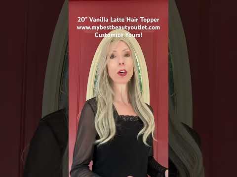 You Can Customize This 20” Vanilla Latte Hair Topper | Ash Blonde #short #shorts